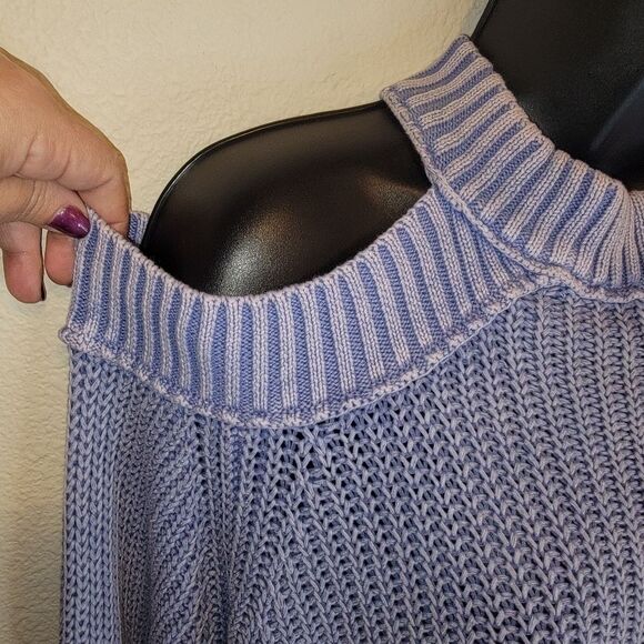 Free People Half Moon Bay Cutout Shoulder Pullover Sweater size Small - Picture 5 of 9